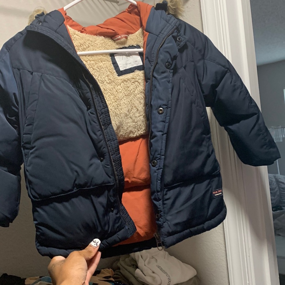 Blue winter coat